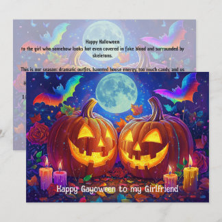 🌈🎃Happy Gayoween Girlfriend card
