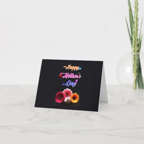 Happy Gerbera Flower Love Best Gift On Mothers Day Announcement
