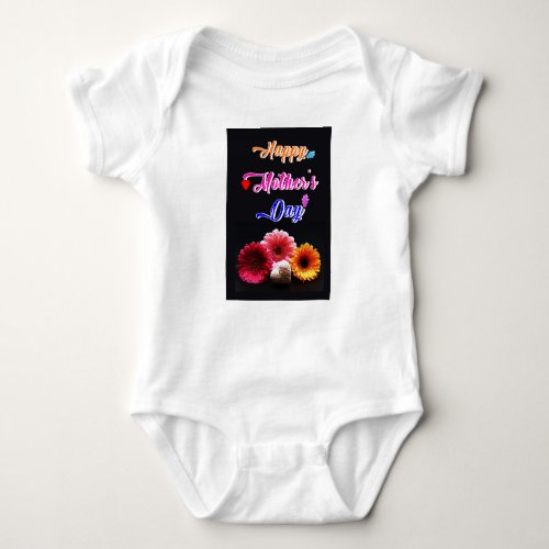 Happy Gerbera Flower Love Best Gift On Mothers Day Baby Bodysuit