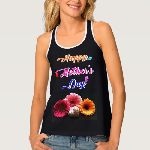 Happy Gerbera Flower Love Best Gift On Mothers Day Tank Top