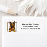 Happy German Shepherd Return Address Label