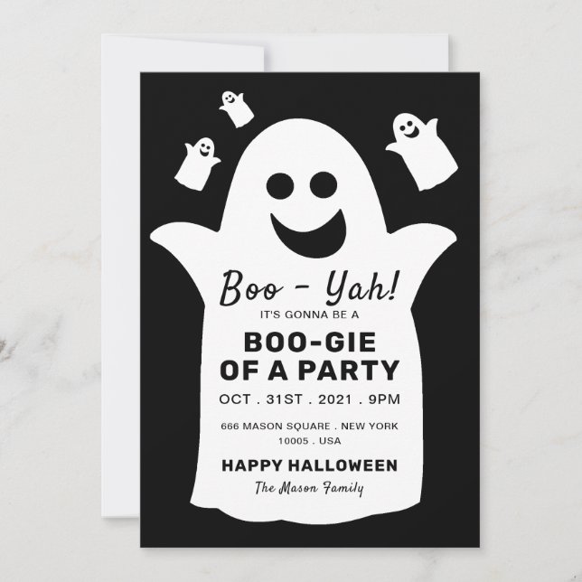 Happy Ghost, Black Halloween Party (Front)