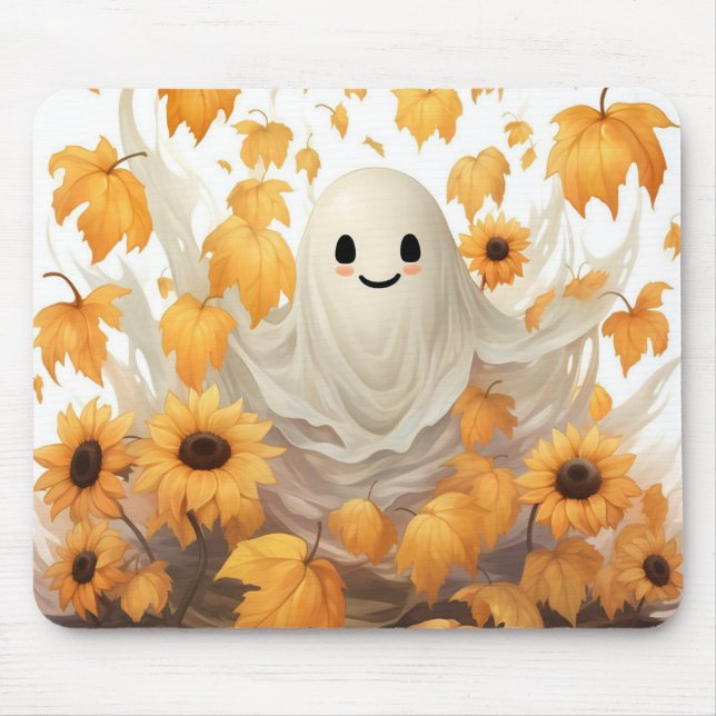 Happy Ghost Mouse Pad (Front)