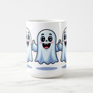 Happy Ghost Trio Holding Hands Halloween Magic 🍭 Coffee Mug