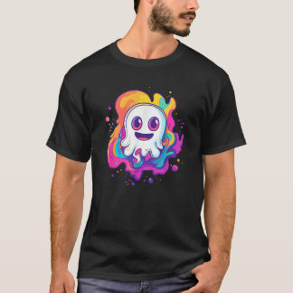 Happy Ghost with Colorful Splash T-Shirt