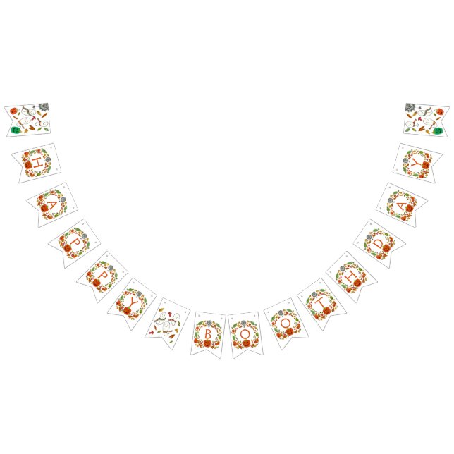 Happy Ghosts Boothday Birthday Bunting Flags (All)