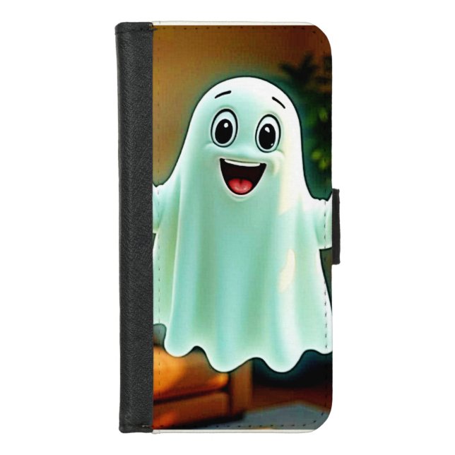 Happy Ghost's Thumbs Up iPhone Wallet Case (Front)