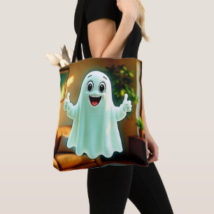 Happy Ghost's Thumbs Up Tote Bag