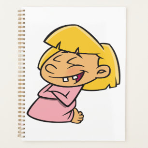 Happy Giggling Cartoon Girl Planner