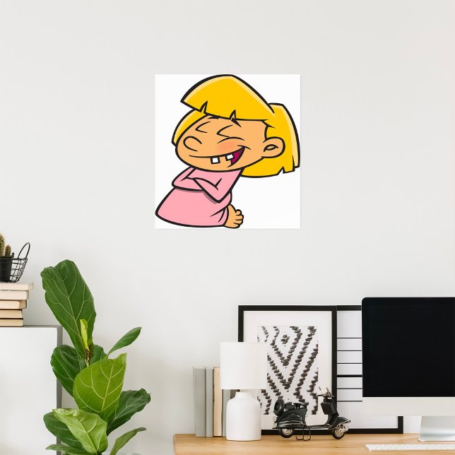Happy Giggling Cartoon Girl Poster (Creator Uploaded)