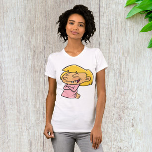 Happy Giggling Cartoon Girl T-Shirt