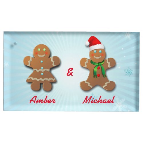 Happy Gingerbread Cookies Place Card Holder