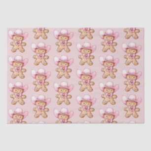 Happy Gingerbread Cowgirl Christmas Tissue Paper