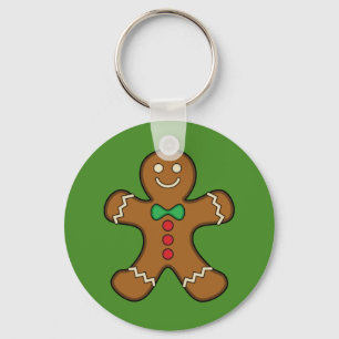 Happy Gingerbread Man Keychain
