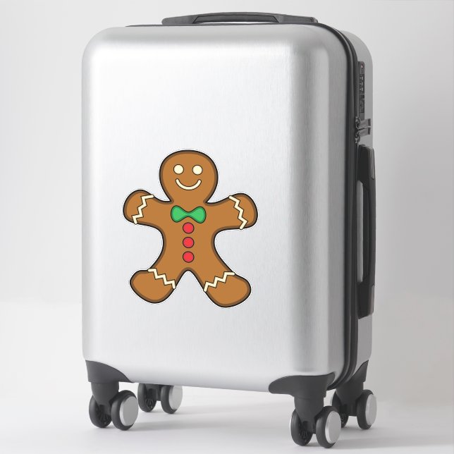 Happy Gingerbread Man Sticker (Suitcase)