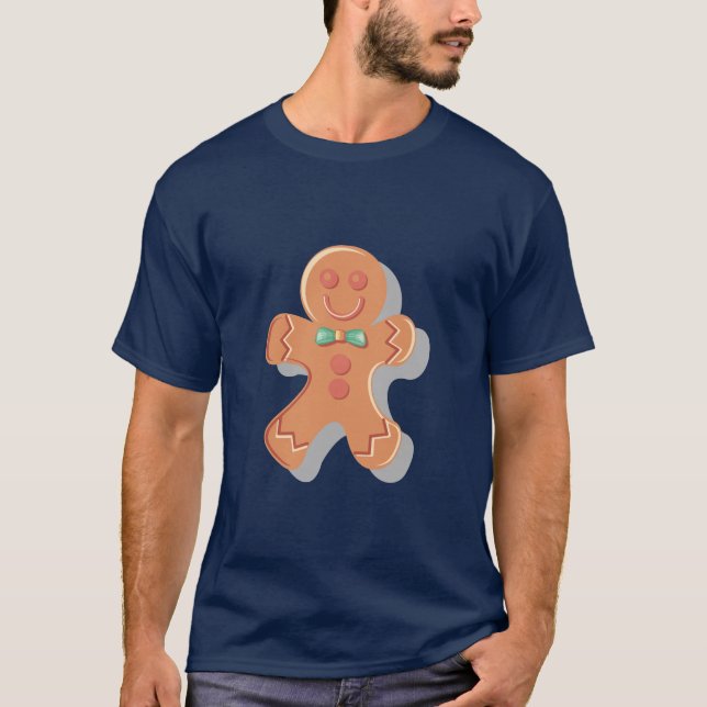 Happy Gingerbread Man T-Shirt (Front)