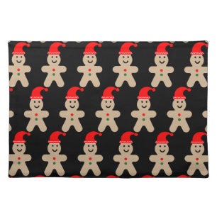 Happy Gingerbread man Winter Cloth Placemat
