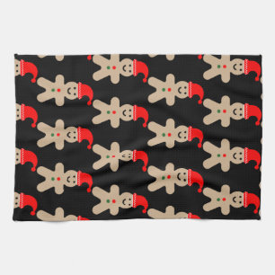 Happy Gingerbread man Winter Kitchen Towel