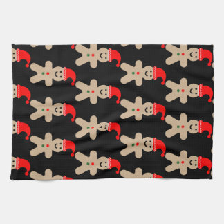 Happy Gingerbread man Winter Kitchen Towel