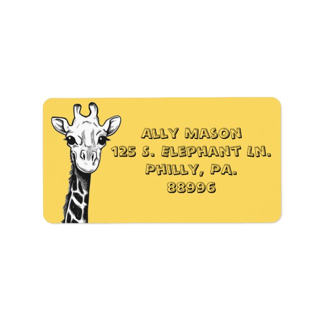 Happy Giraffe Address Labels (Front)