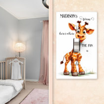 Happy Giraffe Child's Bedroom Light Switch Cover