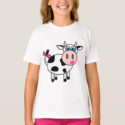Happy Girl Cow T_Shirt