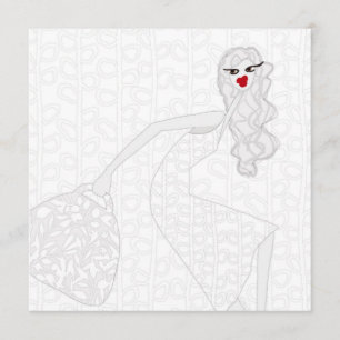Happy Girl Dancing Coloring Card