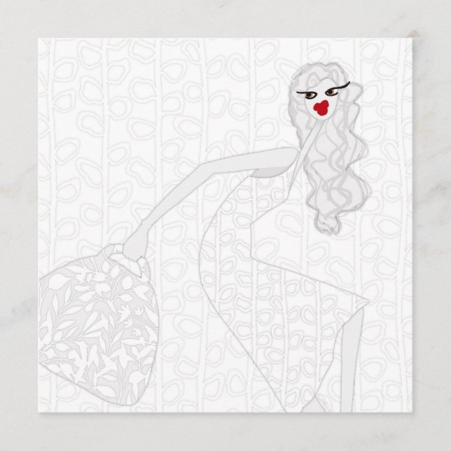 Happy Girl Dancing Coloring Card (Front)