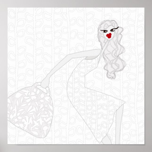 Happy Girl Dancing Coloring Poster (Front)