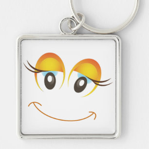 HAPPY GIRL FACE KEYCHAIN