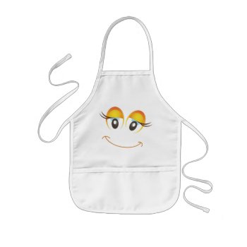 Happy Girl Face Kids' Apron by Awesoma at Zazzle