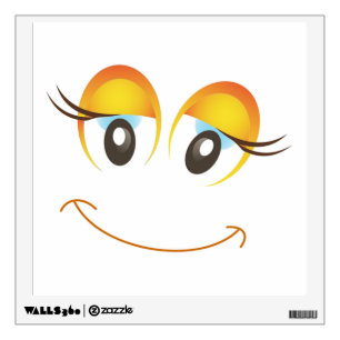 HAPPY GIRL FACE WALL STICKER
