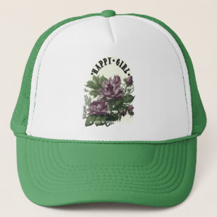 Happy Girl floral t-shirt Trucker Hat
