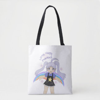 Happy Girl Hand Drawn Illustration – Little Happy Tote Bag