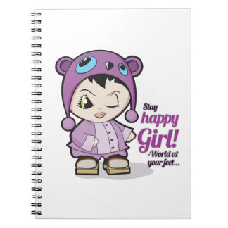 Happy girl notebook