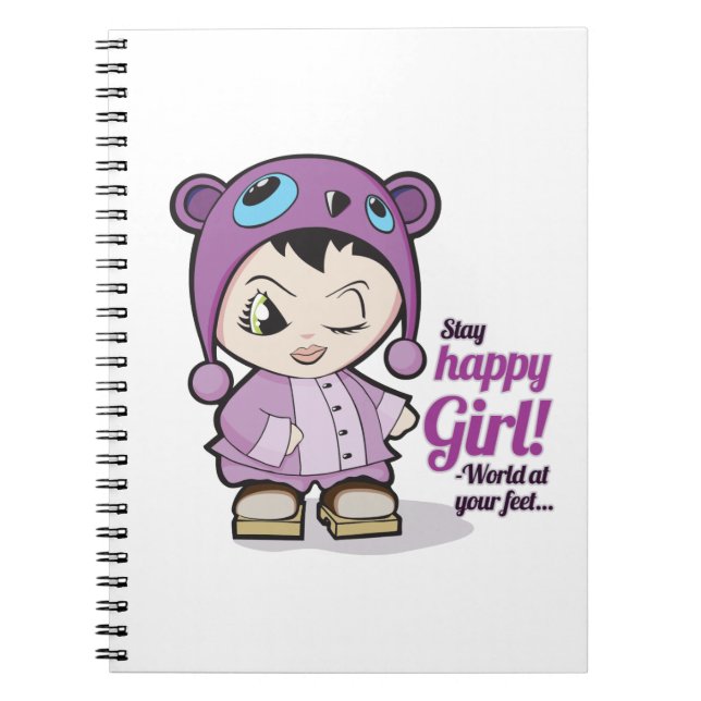 Happy girl notebook (Front)