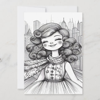 Happy Girl  Thank You Card