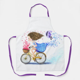 Happy Girl with Bike Apron