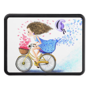 Happy Girl with Bike Hitch Cover