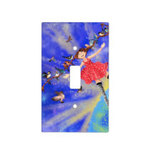 Happy Girl with Birds - Happines - Joy Light Switch Cover