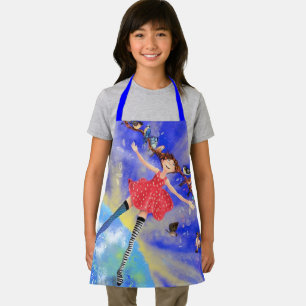 Happy Girl with Birds Kids Apron