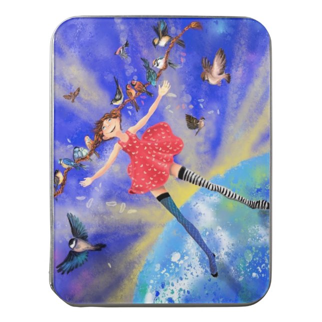 Happy Girl with Birds Puzzle - Joy (Lid Vertical)