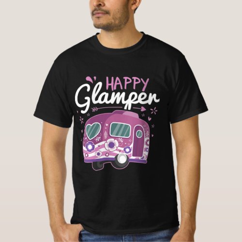 Happy Glamper Caravan Camping Glamping Gear T_Shirt
