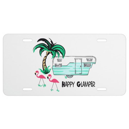Happy Glamper License Plate