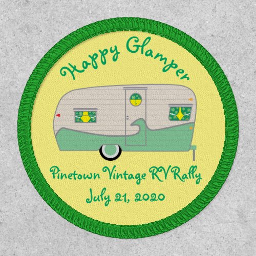 Happy Glamper Mint GreenVintage Canned Ham Trailer Patch