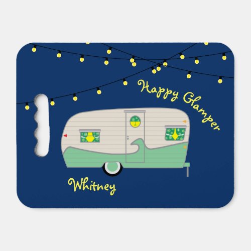 Happy Glamper Mint GreenVintage Canned Ham Trailer Seat Cushion