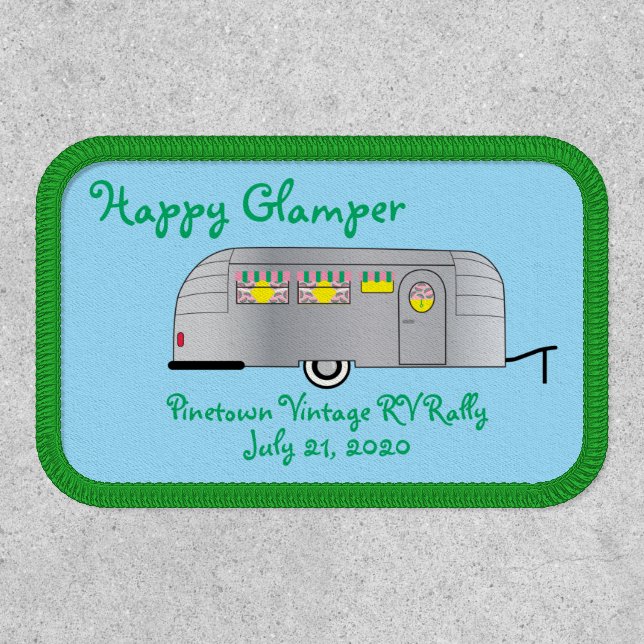 Happy Glamper Vintage Streamline Trailer Patch (Front)