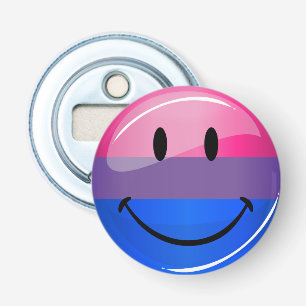 Happy Glossy Bisexuality Pride Flag Bottle Opener