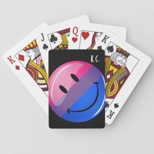 Happy Glossy Bisexuality Pride Flag Playing Cards