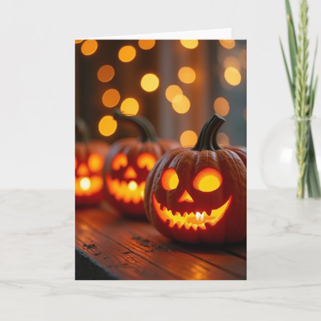 Happy Glowing Pumpkins Card (Front)